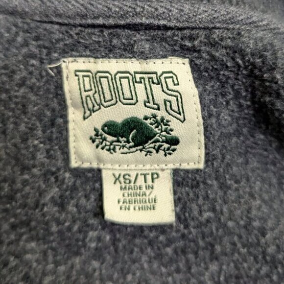 Roots Canada Zip Front Fleece Jacket Charcoal Gray XS - Picture 4 of 7